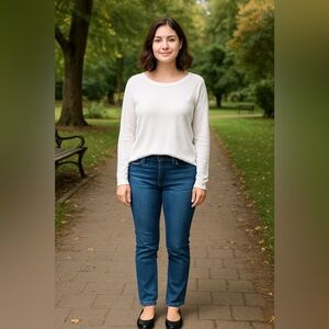 Max studio size medium linen sweatshirt